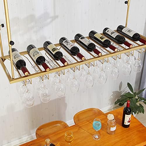 EMISOO מתלה יין זהב יצירתי | בקבוקי יין ומדף אחסון בגבי גבע
